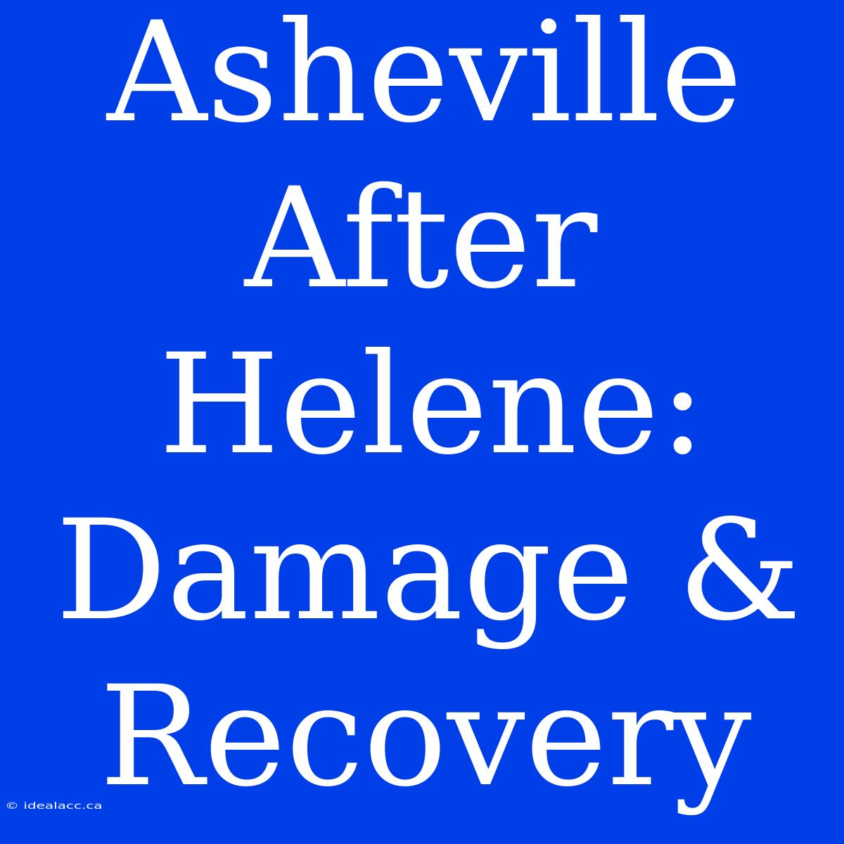 Asheville After Helene: Damage & Recovery