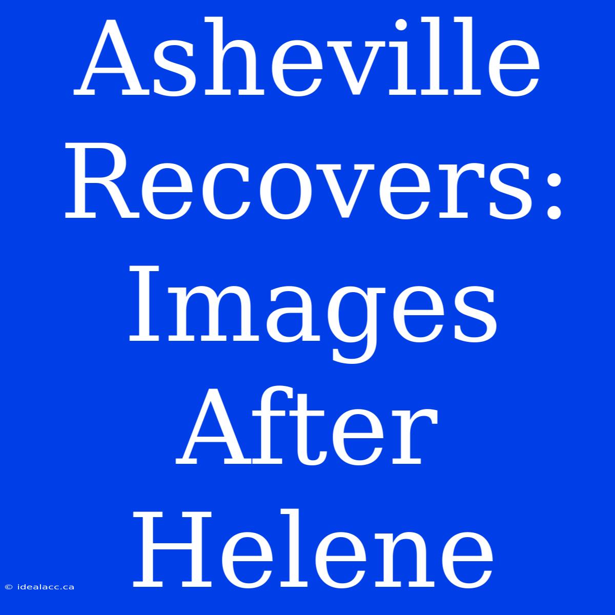 Asheville Recovers: Images After Helene