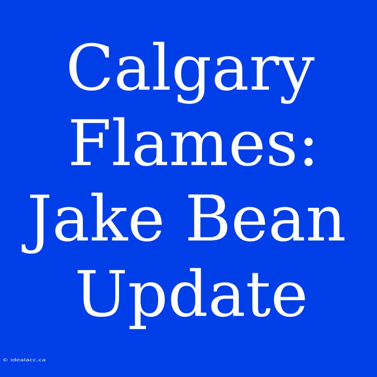 Calgary Flames: Jake Bean Update