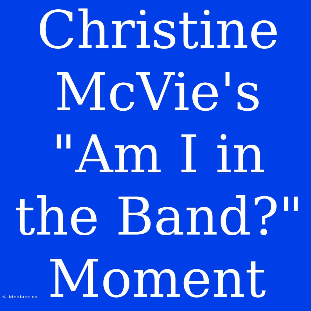 Christine McVie's 