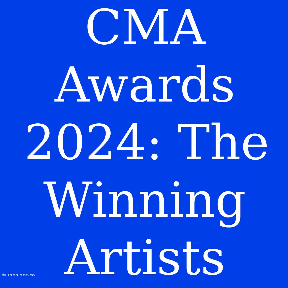 CMA Awards 2024: The Winning Artists