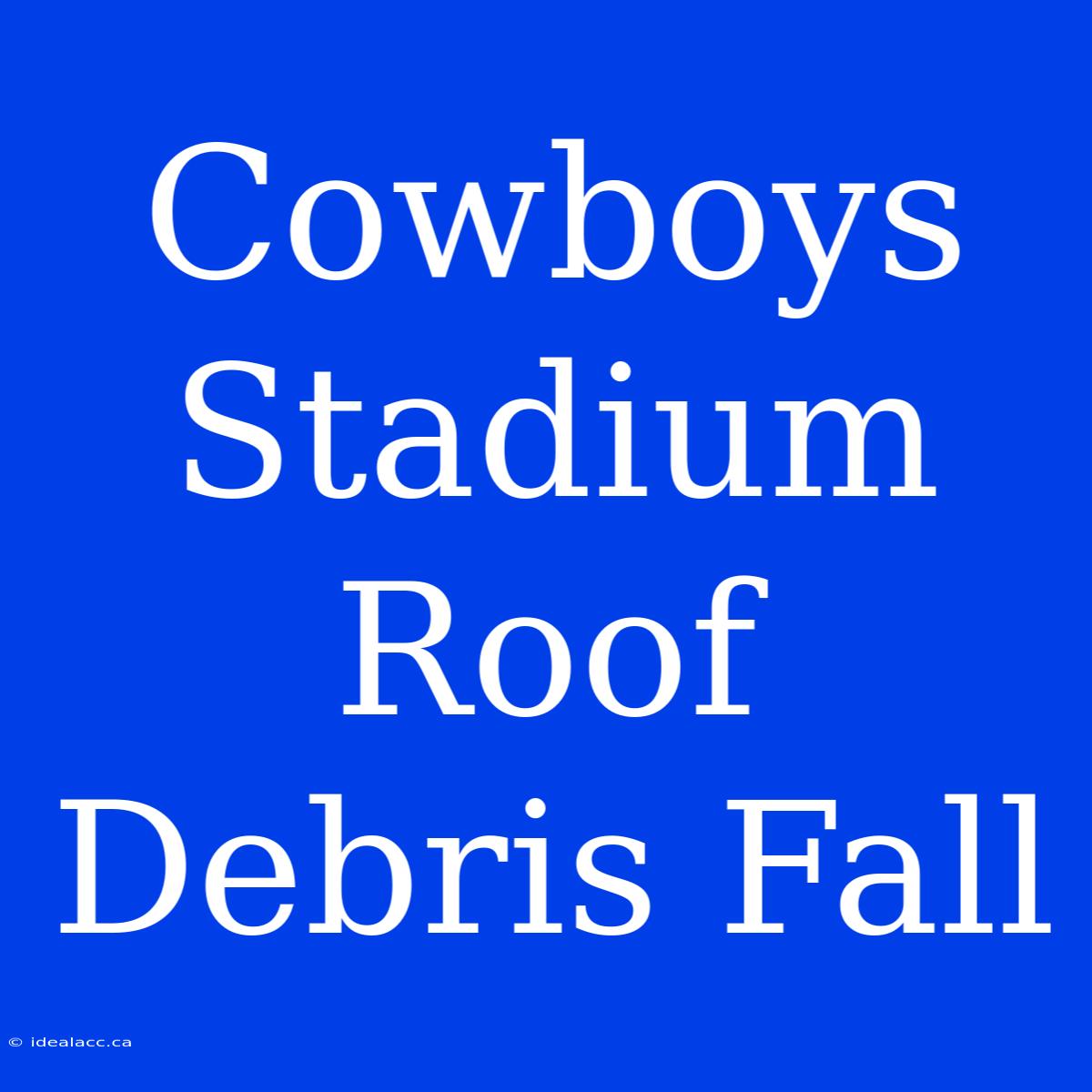 Cowboys Stadium Roof Debris Fall