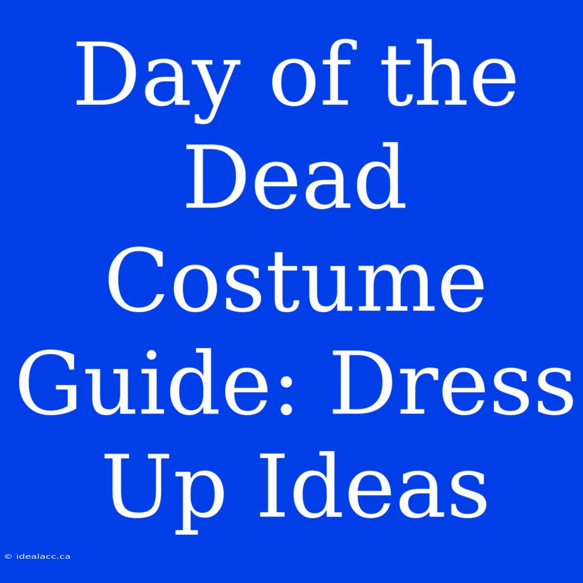 Day Of The Dead Costume Guide: Dress Up Ideas