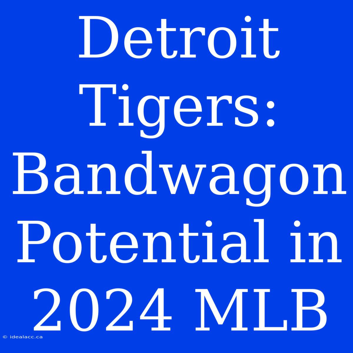 Detroit Tigers: Bandwagon Potential In 2024 MLB 