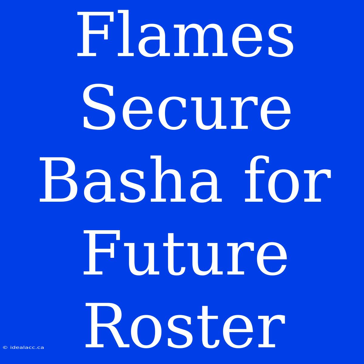 Flames Secure Basha For Future Roster