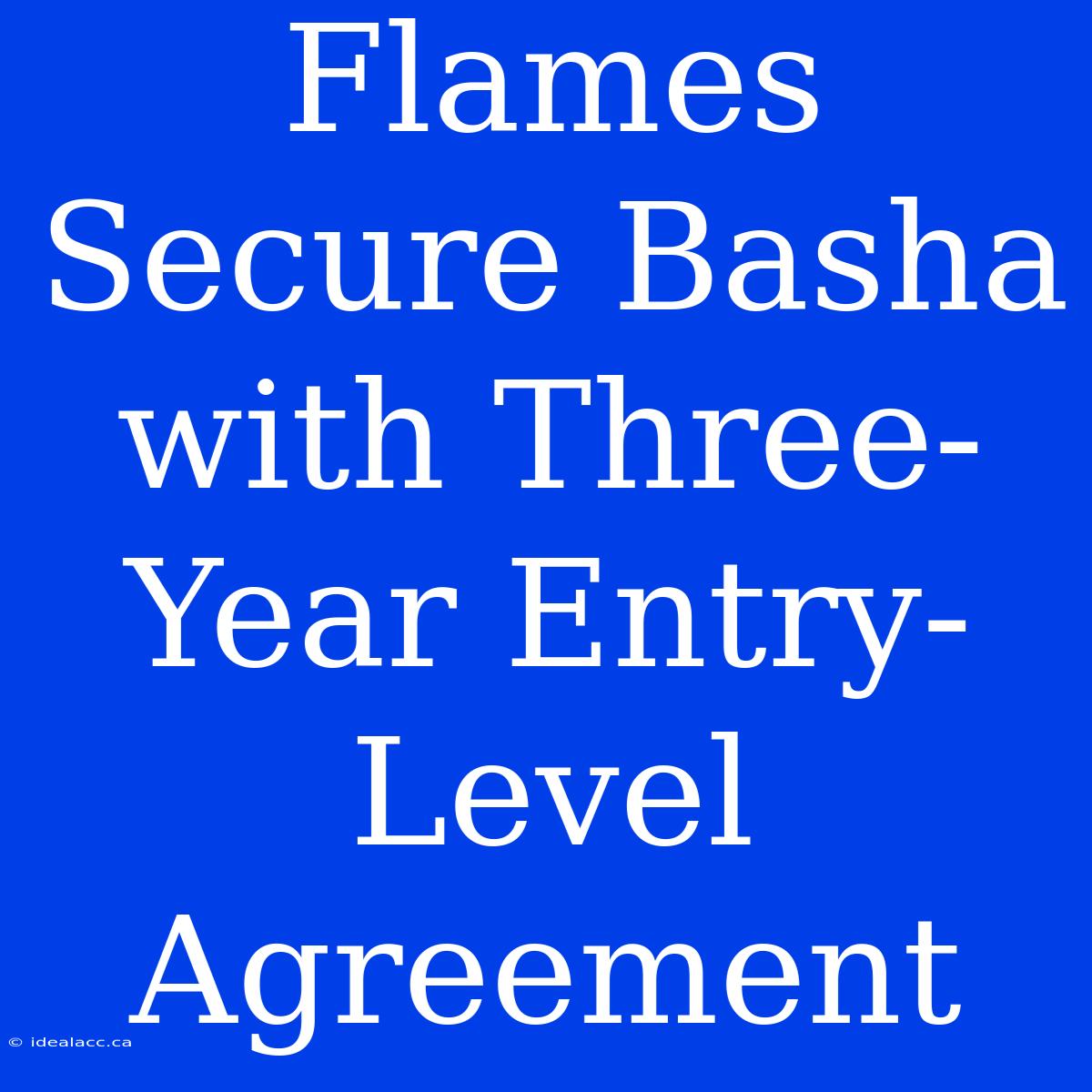 Flames Secure Basha With Three-Year Entry-Level Agreement