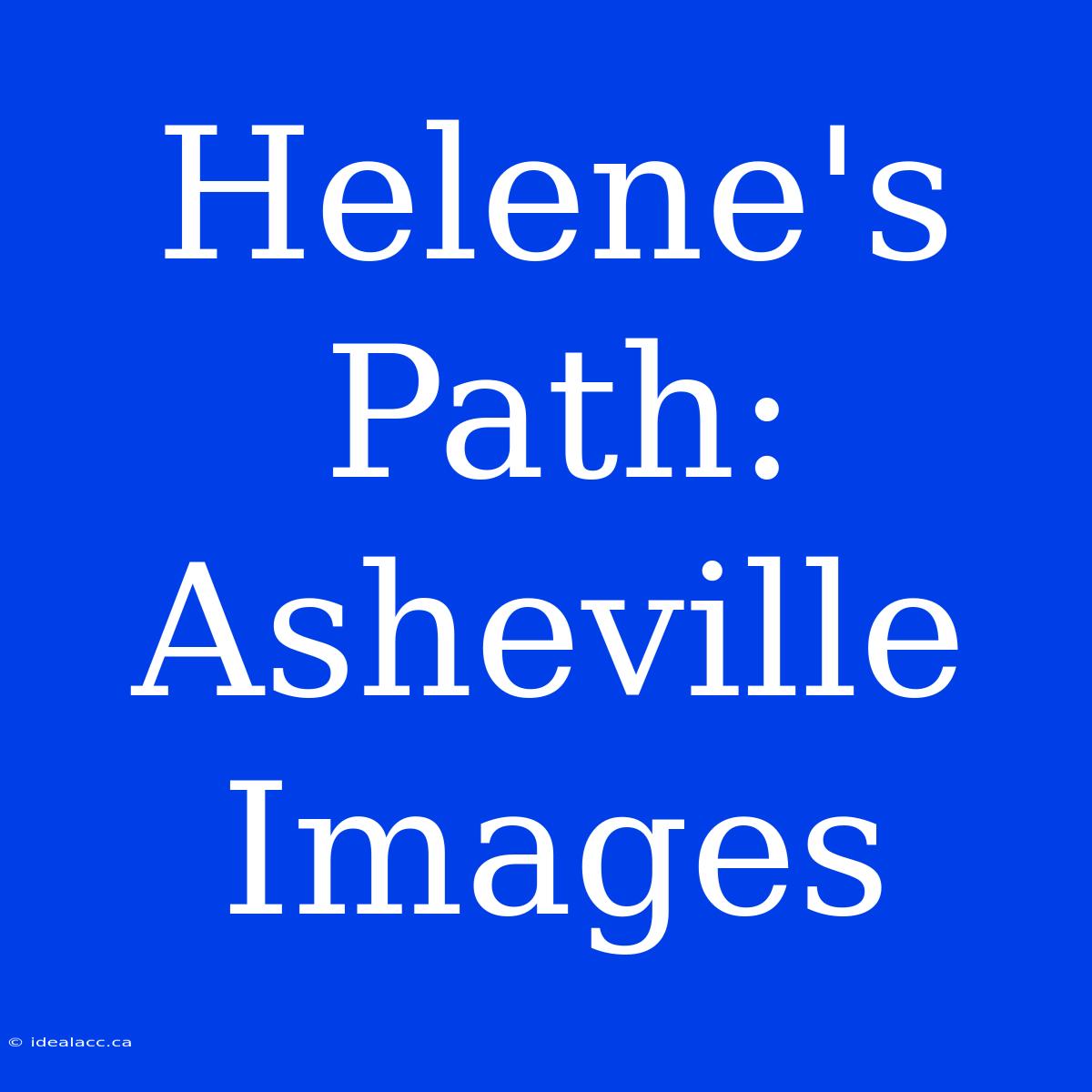 Helene's Path: Asheville Images