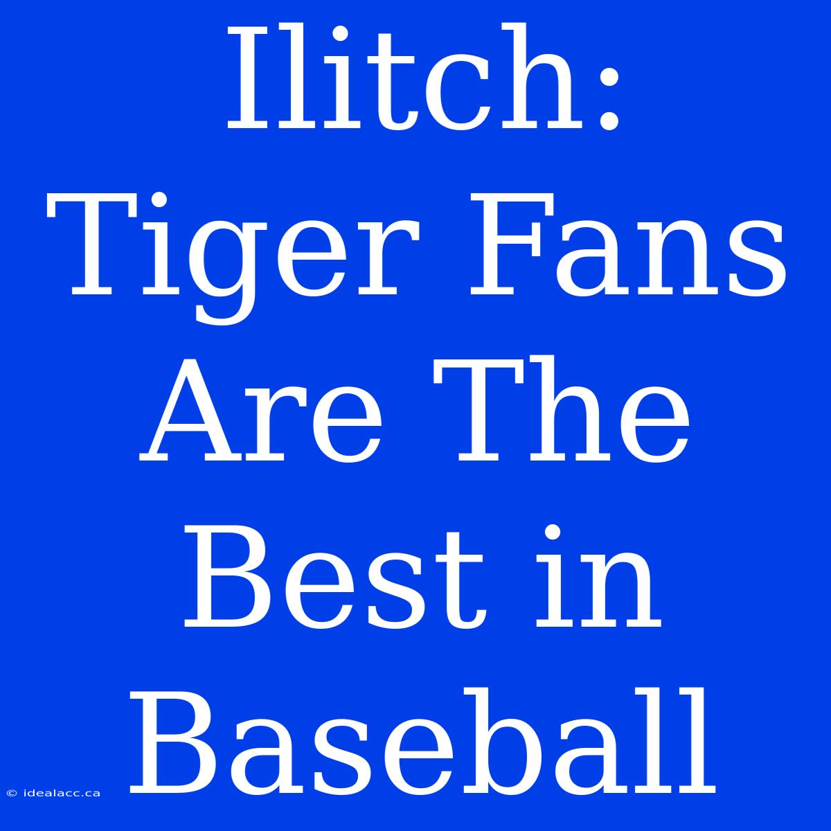 Ilitch: Tiger Fans Are The Best In Baseball