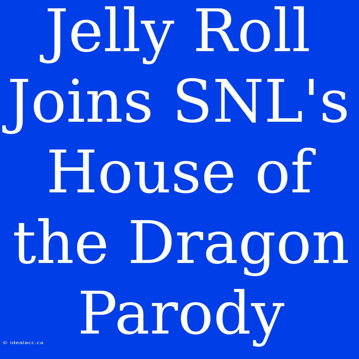 Jelly Roll Joins SNL's House Of The Dragon Parody