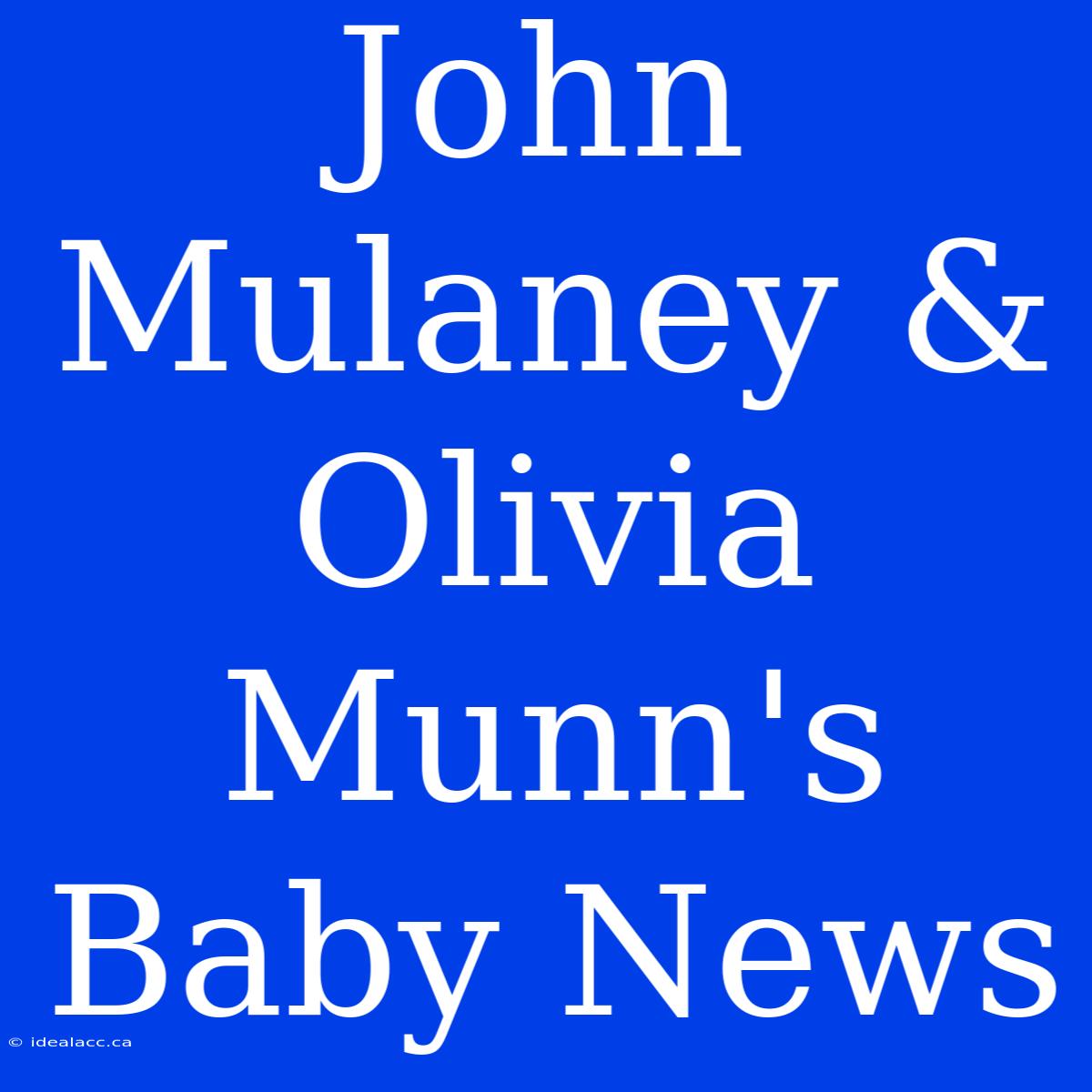 John Mulaney & Olivia Munn's Baby News