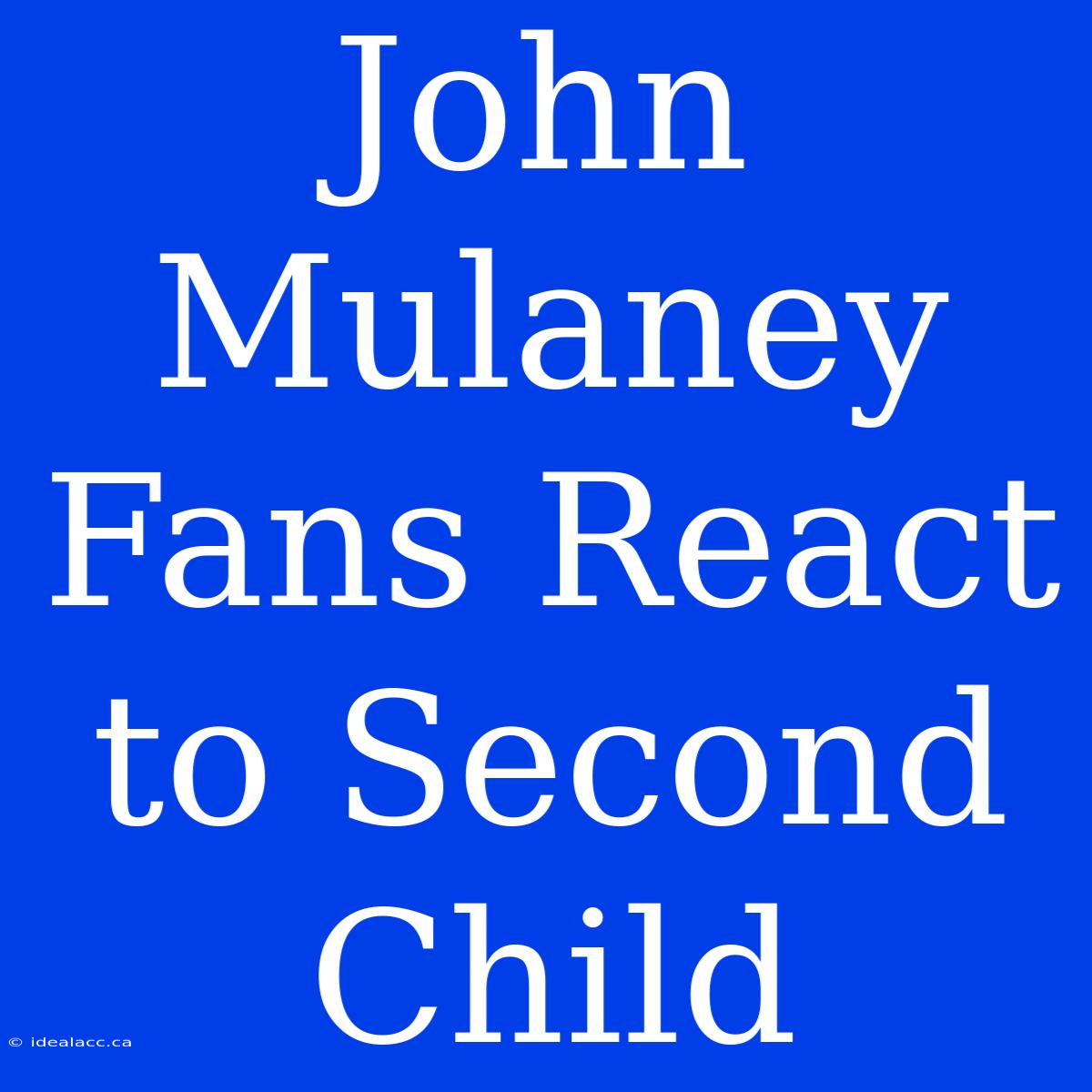 John Mulaney Fans React To Second Child