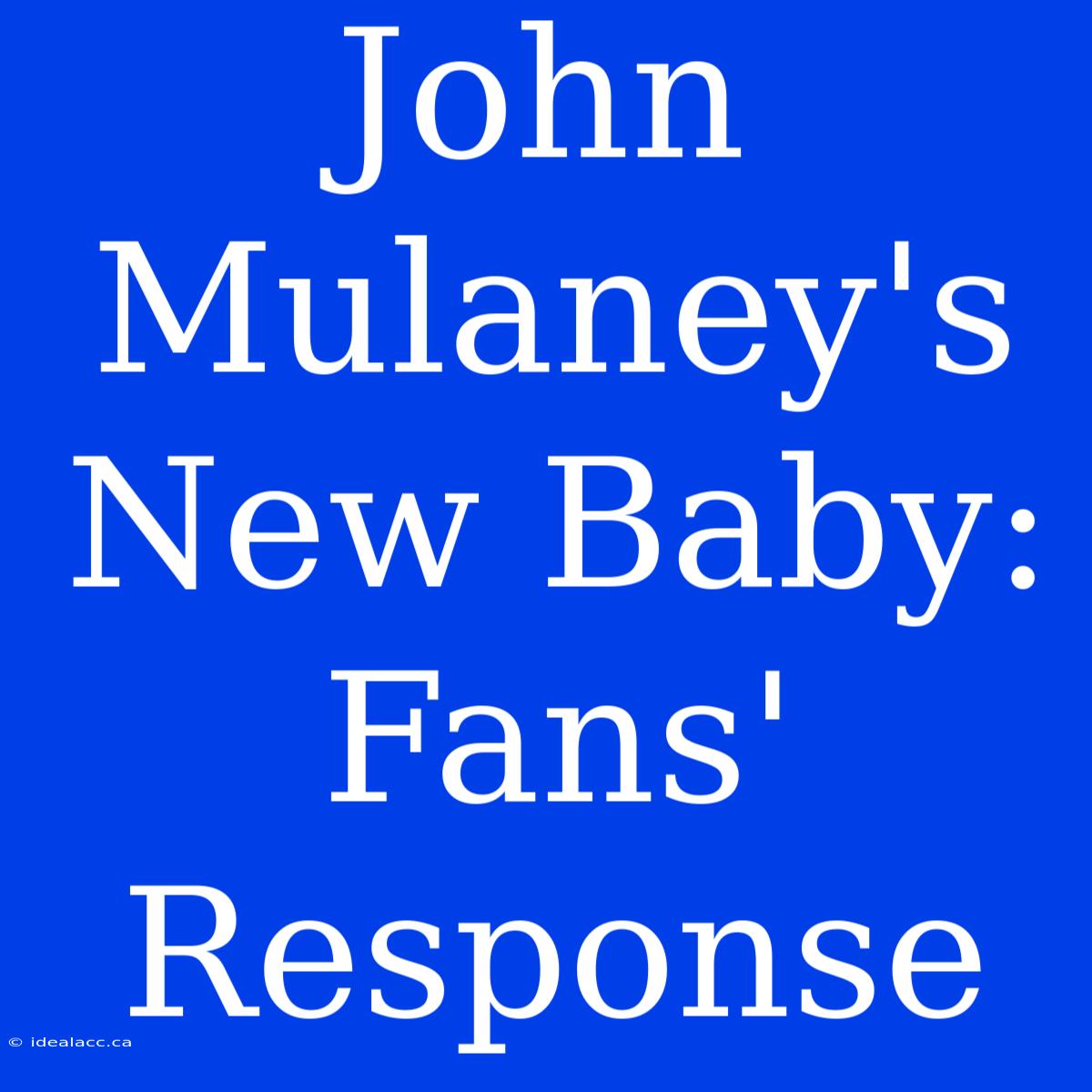 John Mulaney's New Baby: Fans' Response