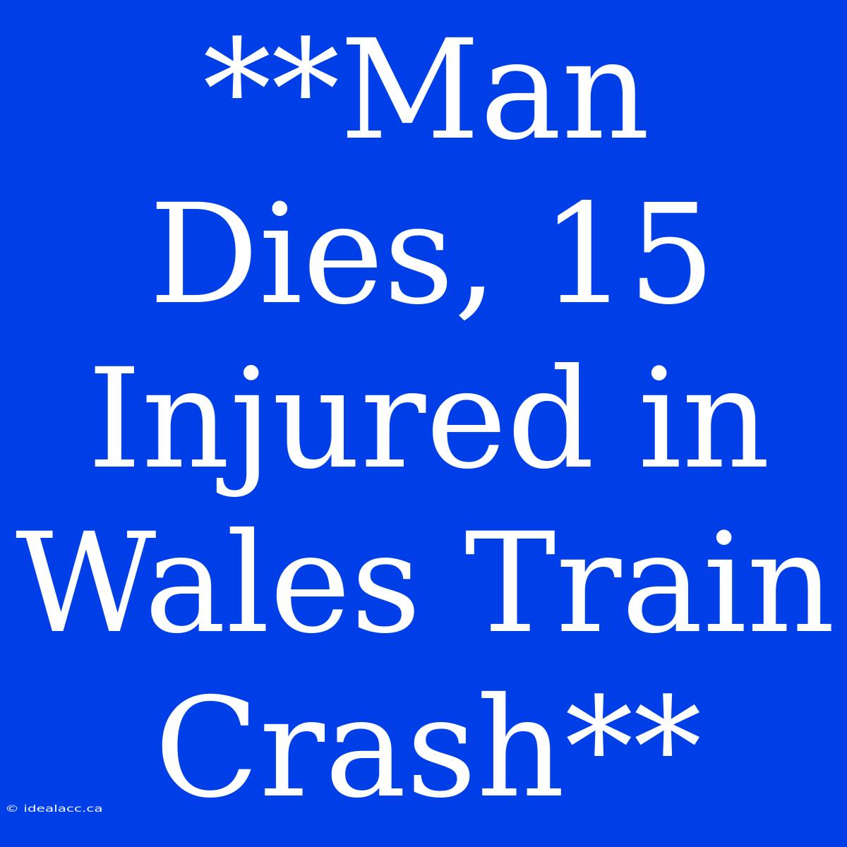 **Man Dies, 15 Injured In Wales Train Crash** 