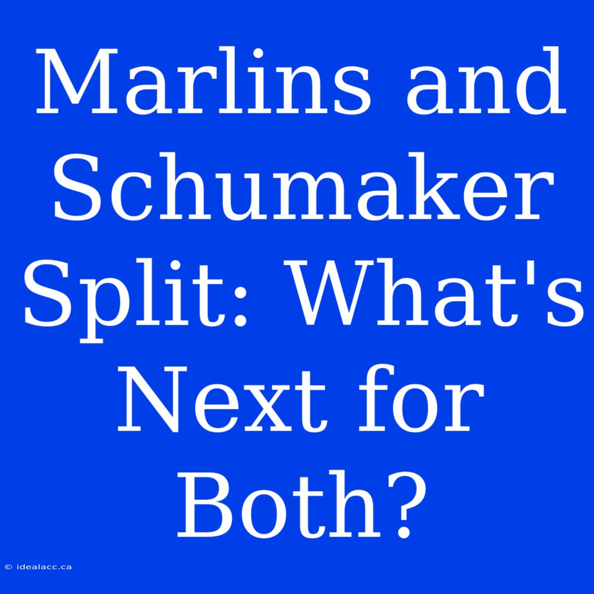 Marlins And Schumaker Split: What's Next For Both?