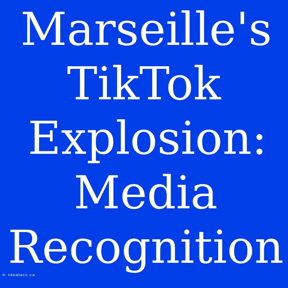 Marseille's TikTok Explosion:  Media Recognition 