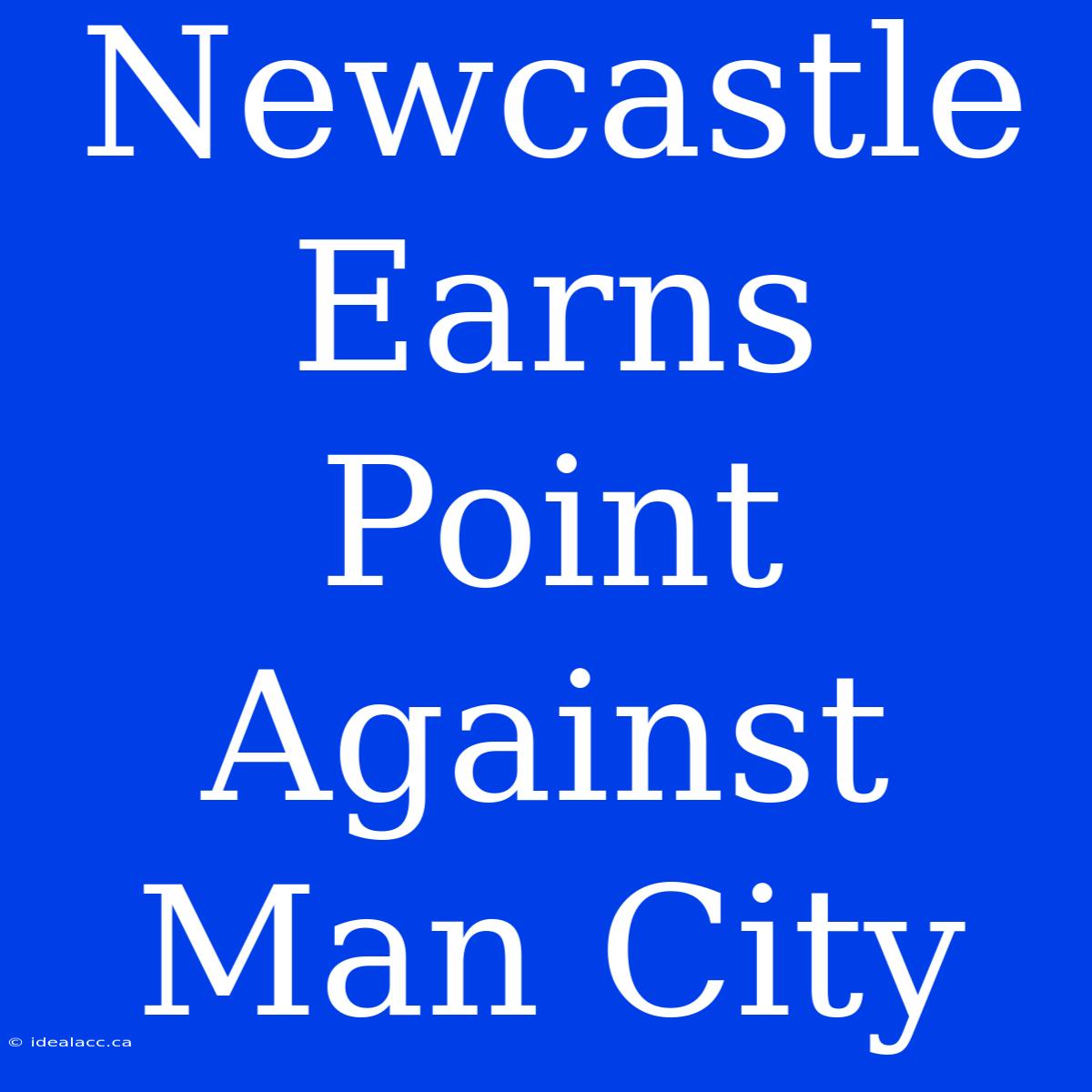 Newcastle Earns Point Against Man City