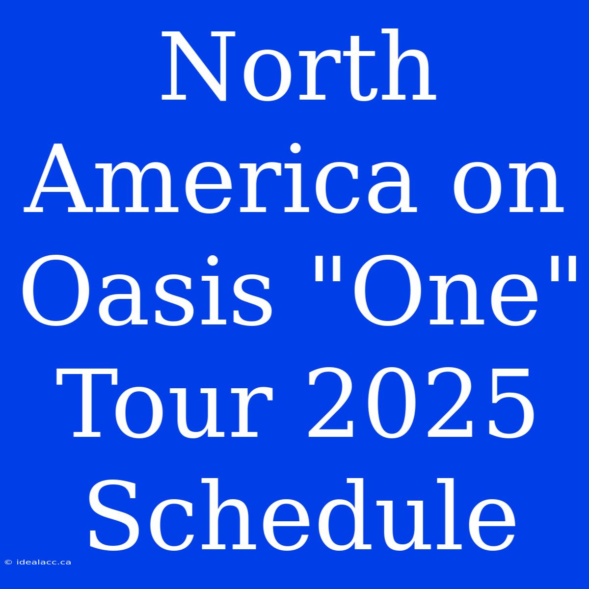 North America On Oasis 