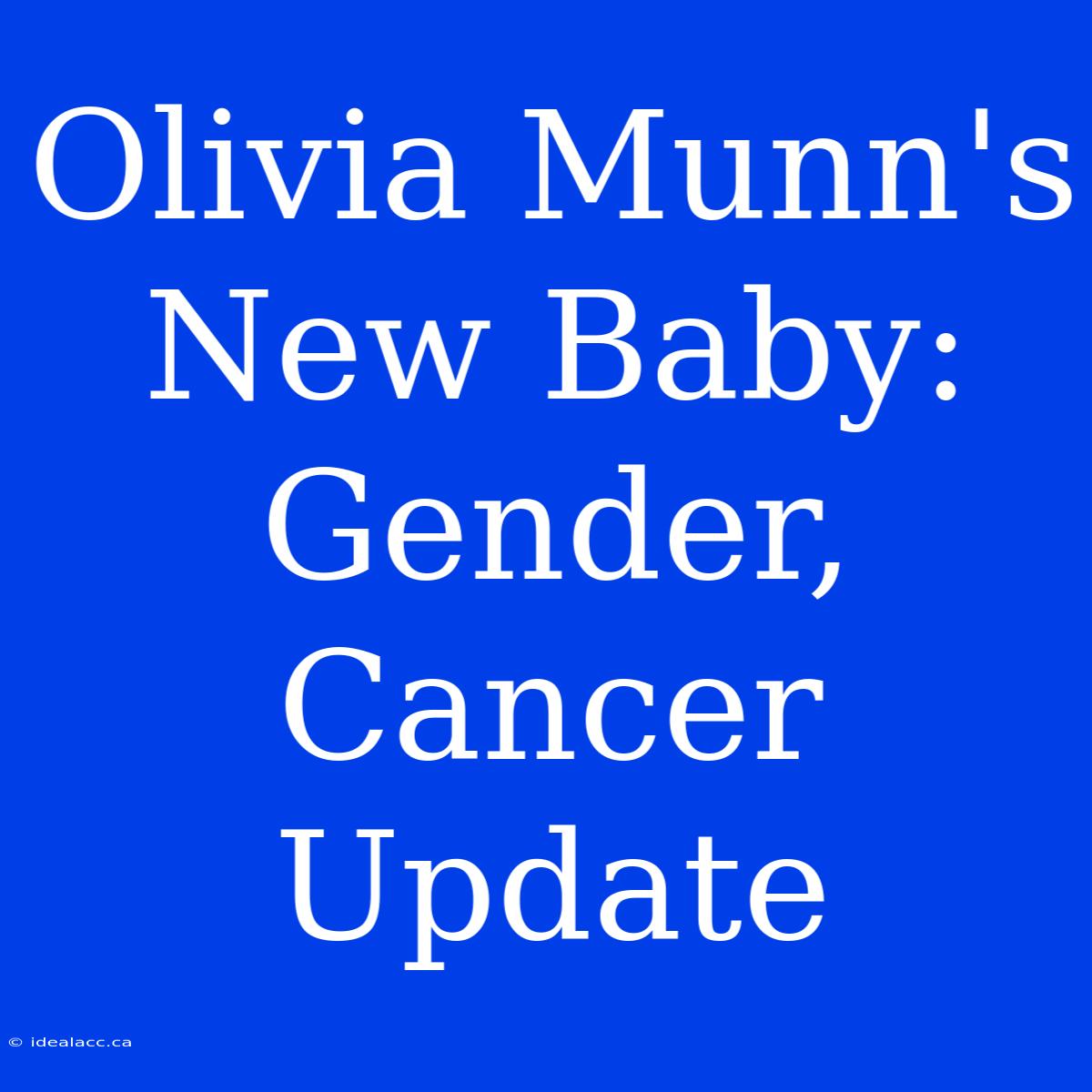 Olivia Munn's New Baby: Gender, Cancer Update