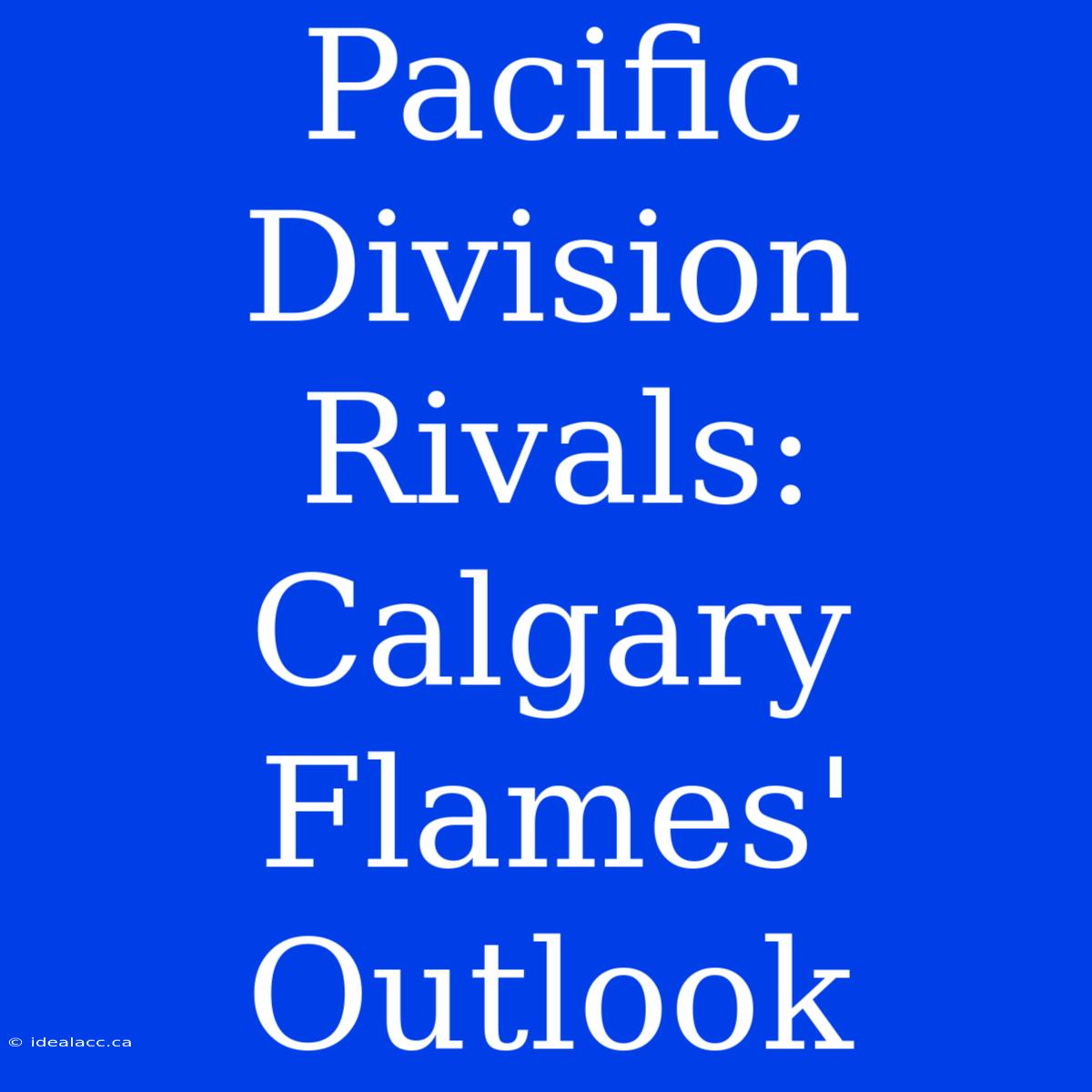 Pacific Division Rivals: Calgary Flames' Outlook