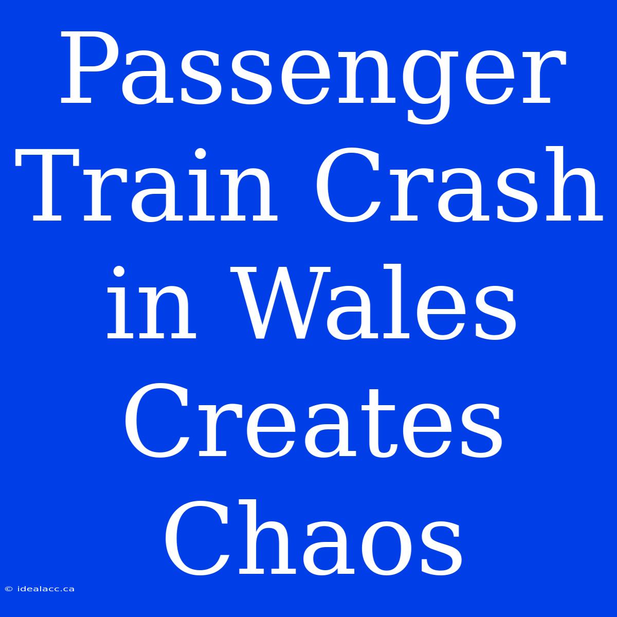 Passenger Train Crash In Wales Creates Chaos 