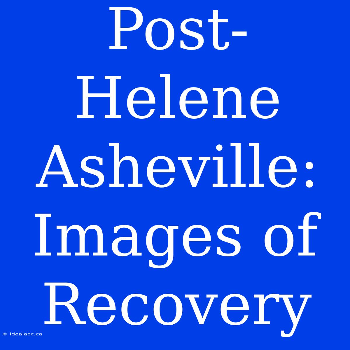 Post-Helene Asheville: Images Of Recovery 