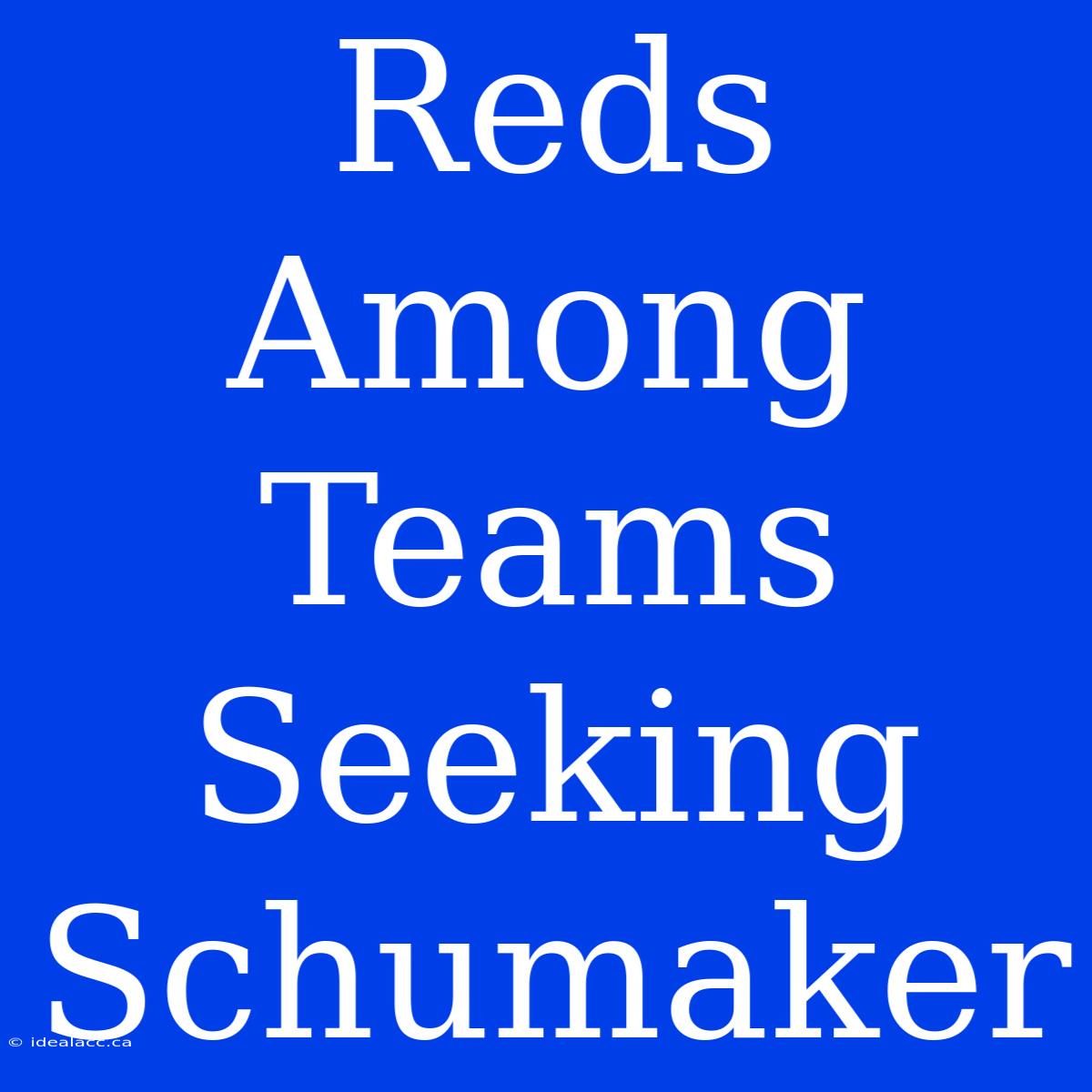 Reds Among Teams Seeking Schumaker