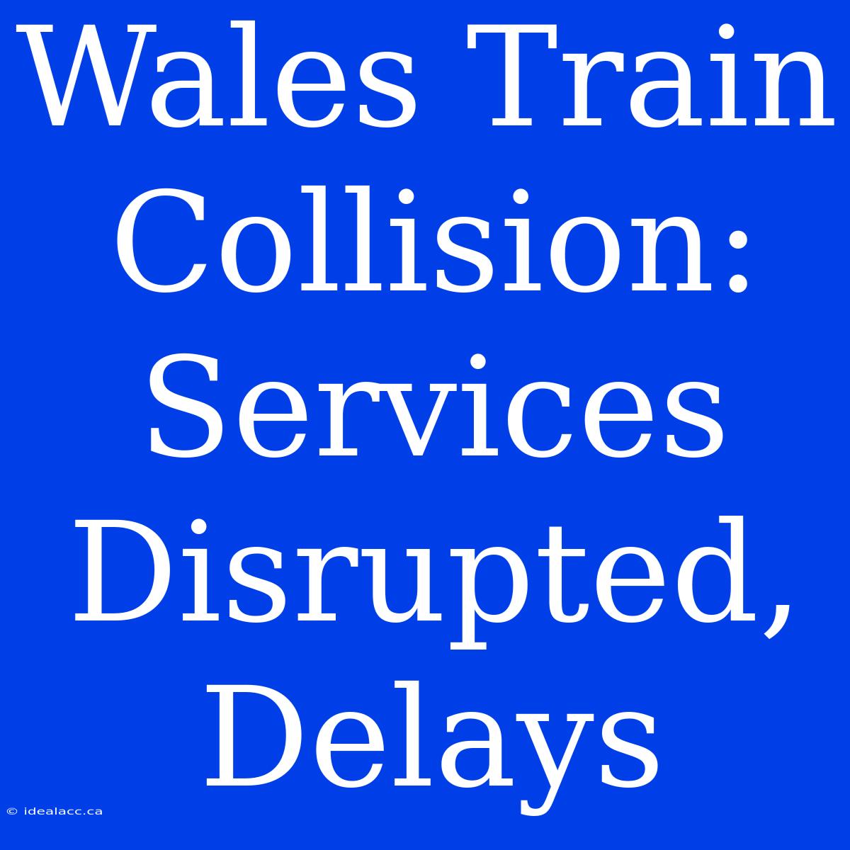 Wales Train Collision: Services Disrupted, Delays 