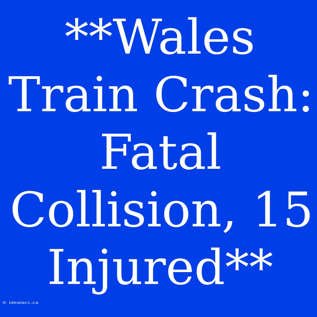 **Wales Train Crash: Fatal Collision, 15 Injured**