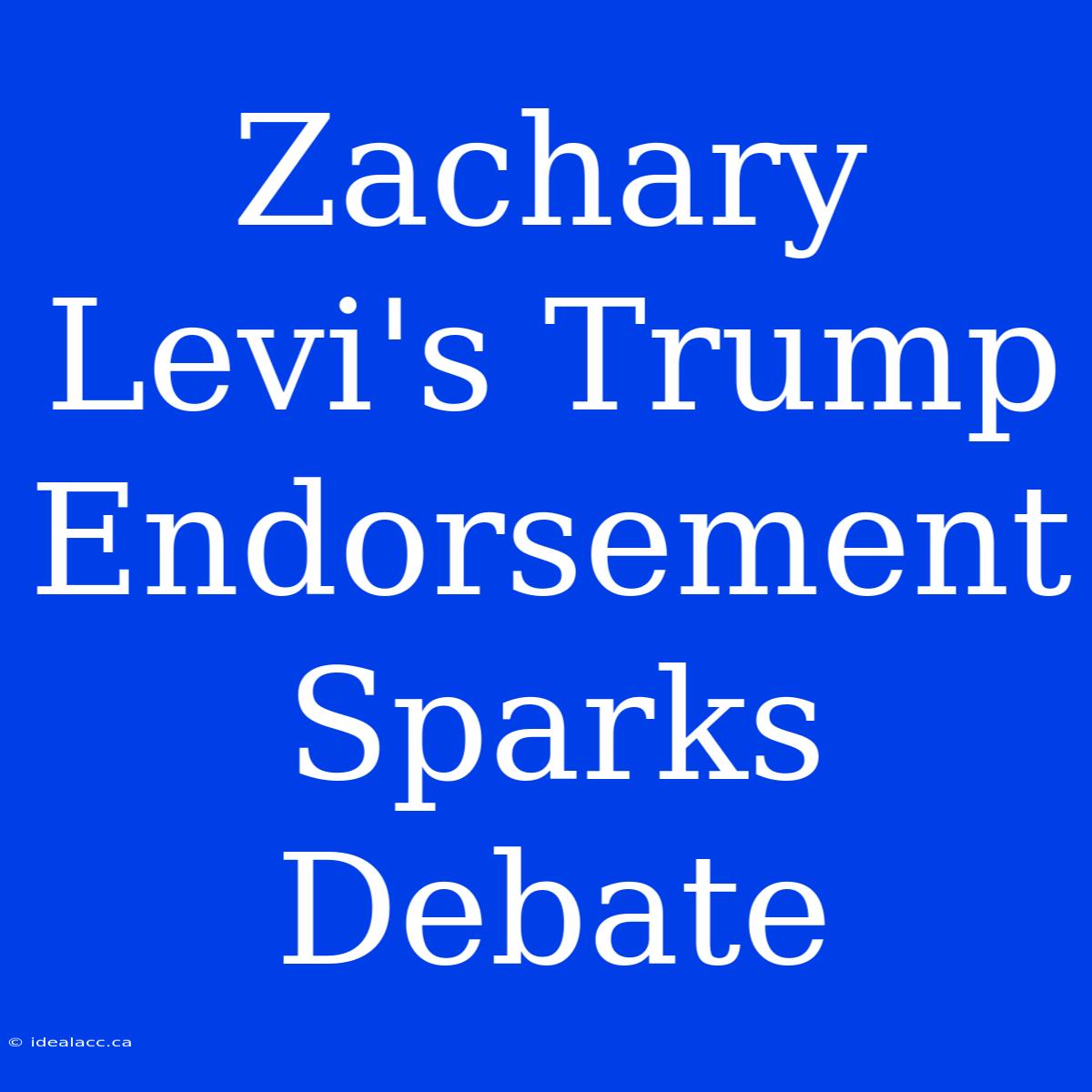 Zachary Levi's Trump Endorsement Sparks Debate