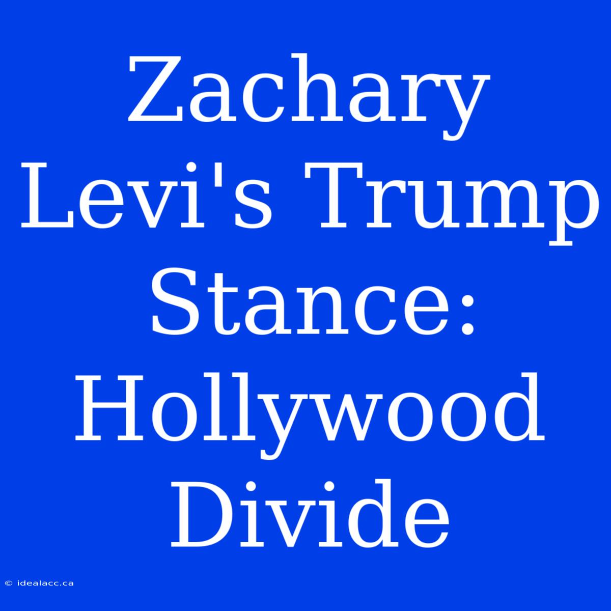 Zachary Levi's Trump Stance: Hollywood Divide