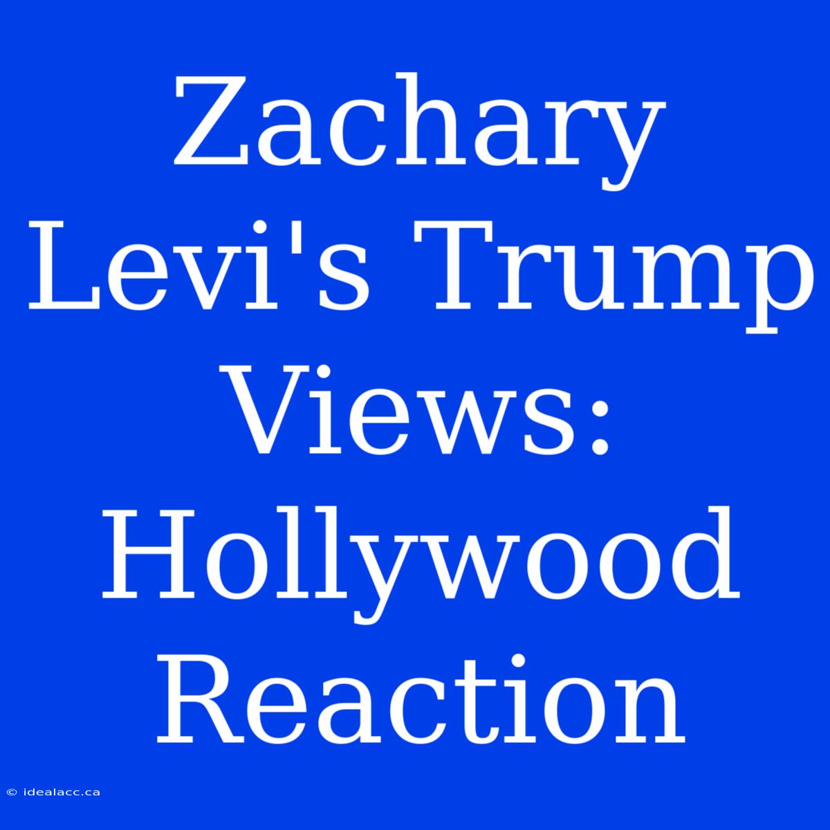 Zachary Levi's Trump Views: Hollywood Reaction 